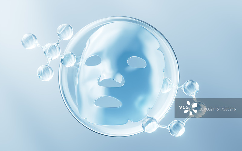 面膜护肤品三维渲染图片素材