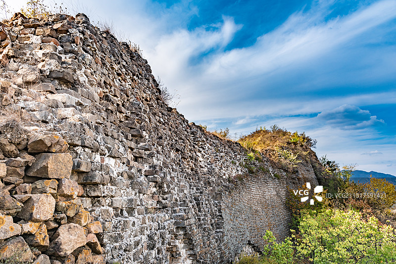 秋天北京密云古北口古北镇城城墙遗存图片素材
