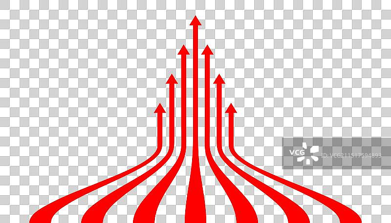 业务增长箭头红色箭头目标图片素材