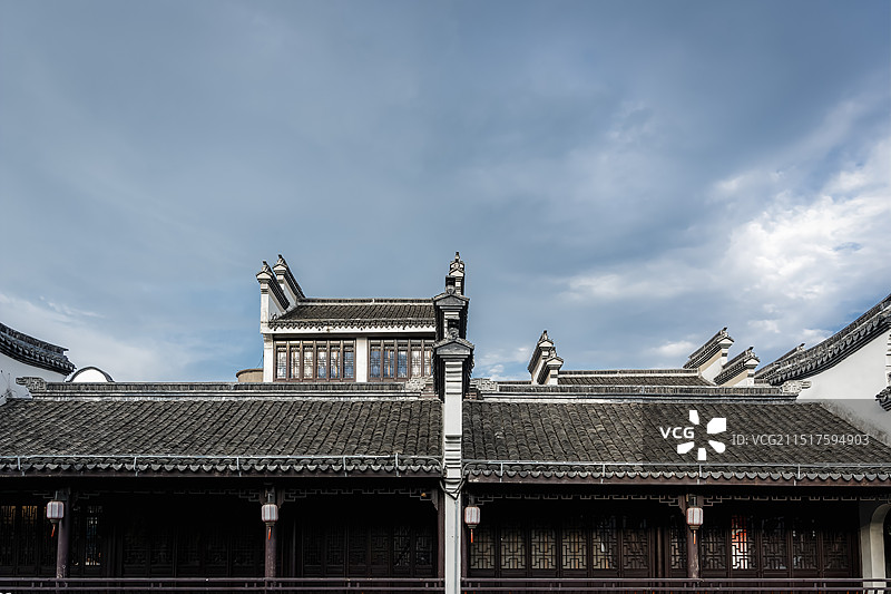 传统亚洲中式建筑特写图片素材