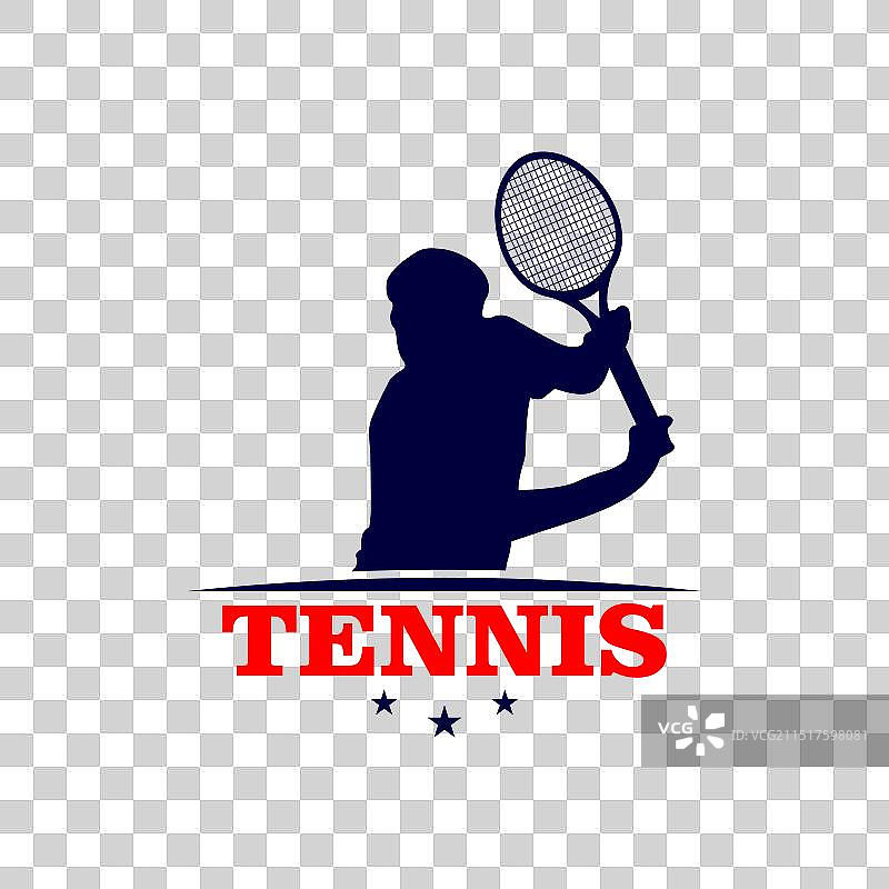 复古网球图标网球俱乐部锦标赛图片素材