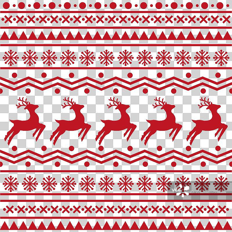 圣诞节斯堪的纳维亚无缝图案图片素材