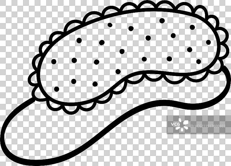 睡眠眼罩线条艺术图片素材