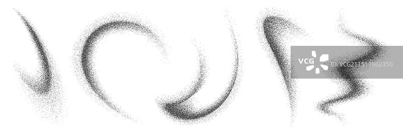 噪点纹理波浪喷雾沙尘笔刷图片素材