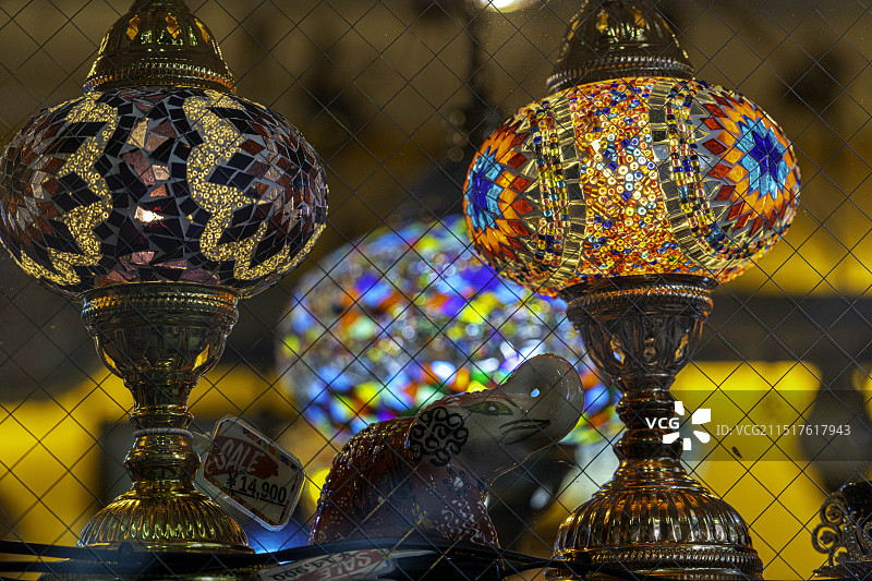 日本，奈良，商业街西洋古董店藏品图片素材