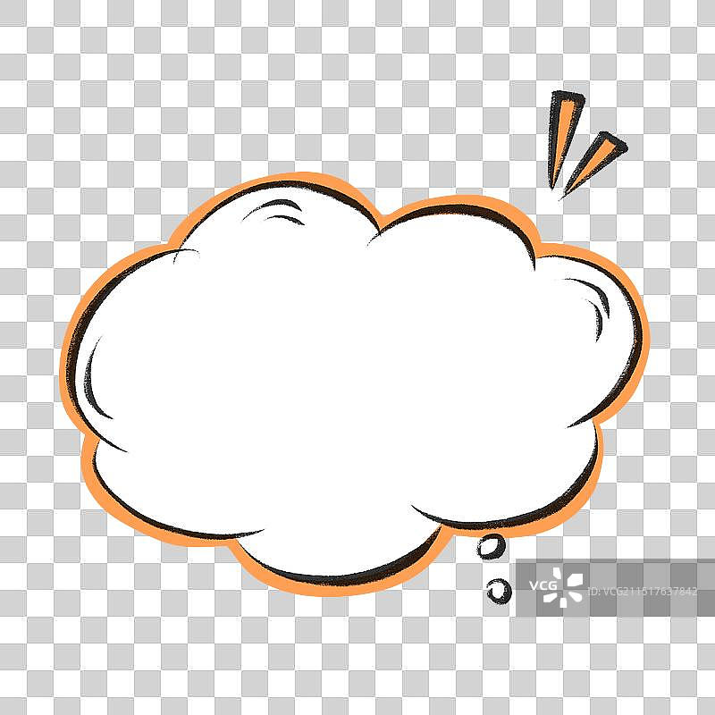 对话气泡框，卡通简约边框手绘插画元素图片素材