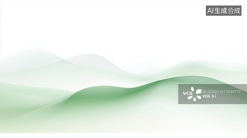 【AI数字艺术】写意绿色水墨背景图片素材