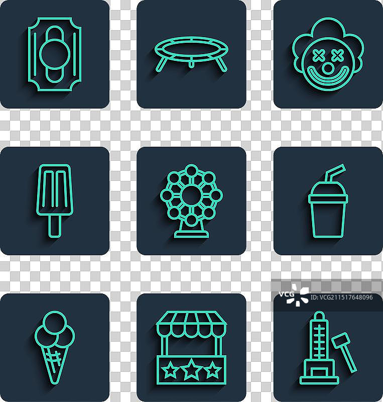 华夫饼甜筒冰淇淋票盒图片素材