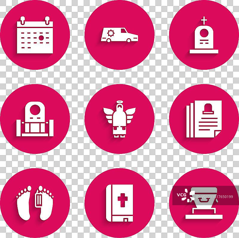 圣诞天使、圣经、书本、棺材、死亡套装图片素材