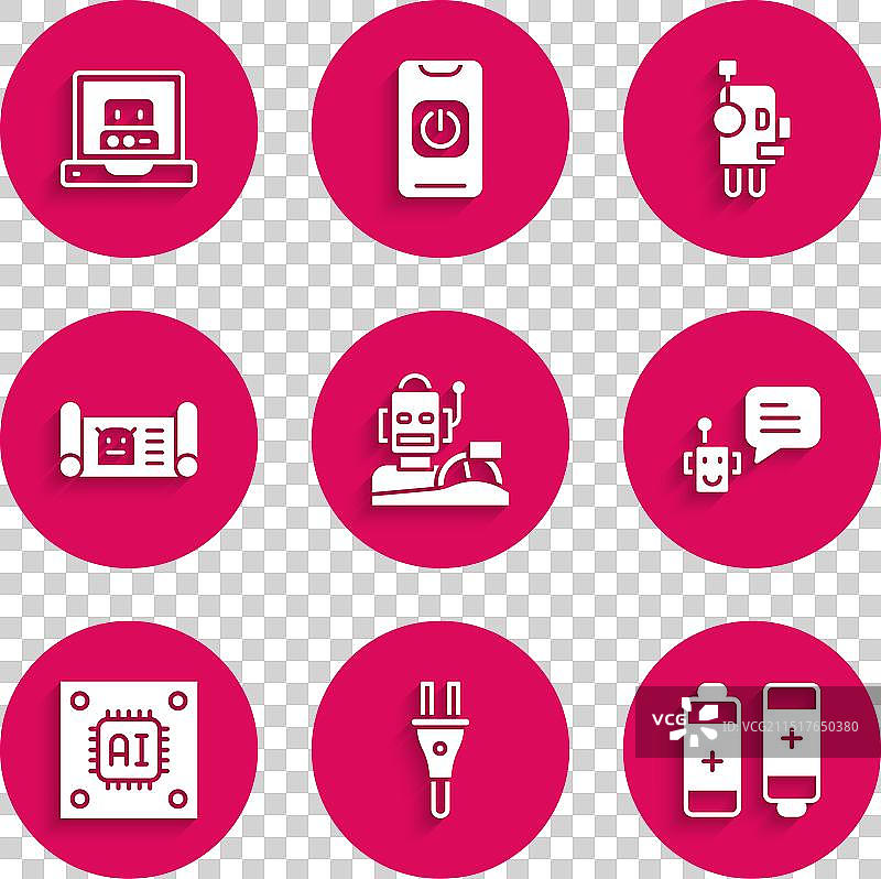 人形机器人驾驶电动汽车图片素材