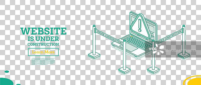 网站建设中警告网页图片素材