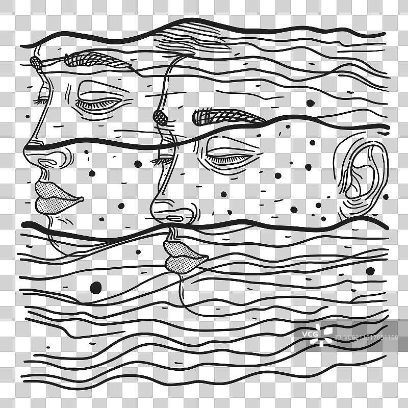 黑白情侣图片素材