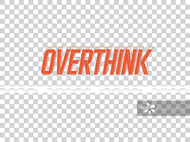 过度思考设计T恤街头服饰图片素材