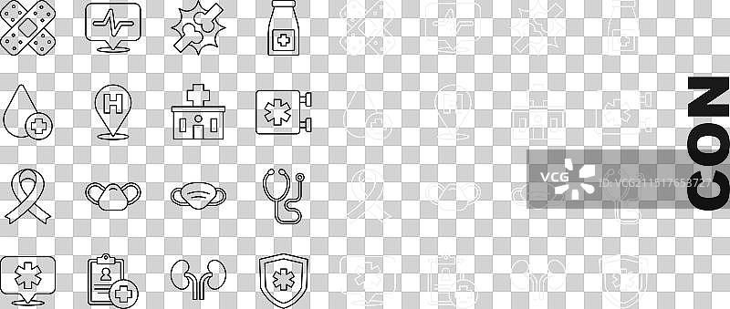 人寿保险听诊器急救组合图片素材