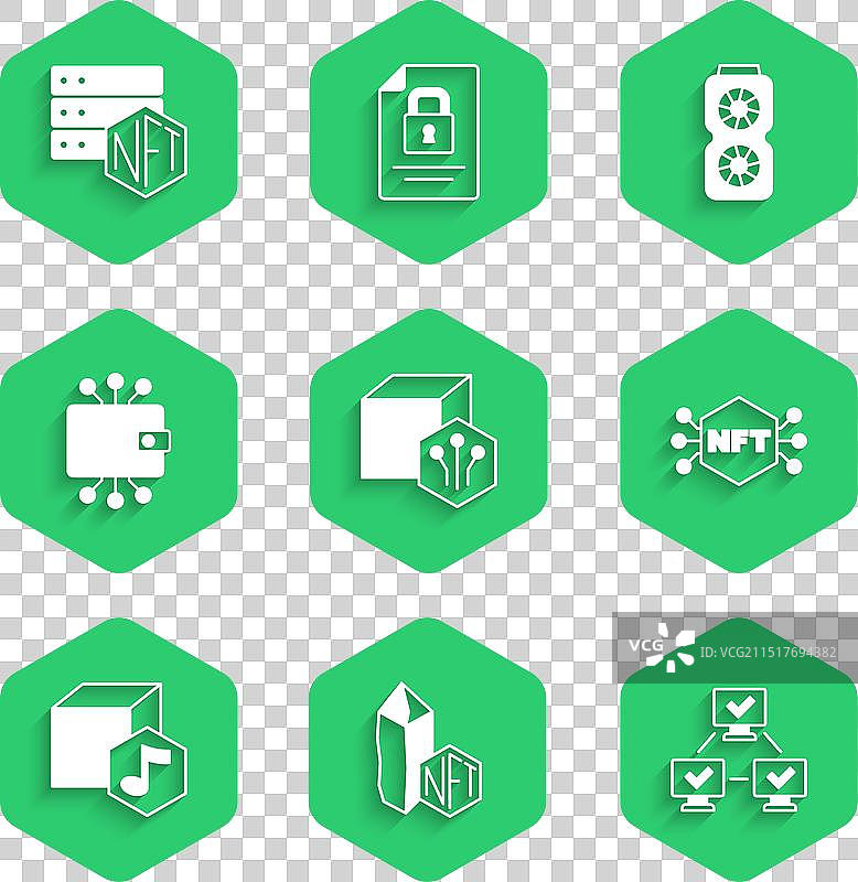 NFT数字加密艺术区块链技术图片素材