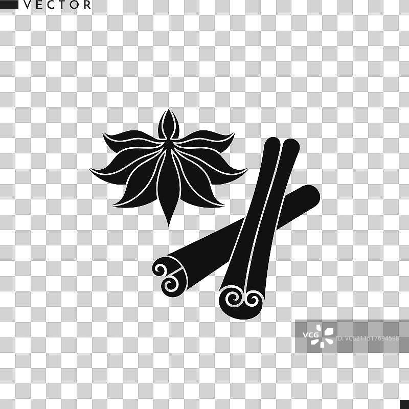 肉桂剪影图片素材