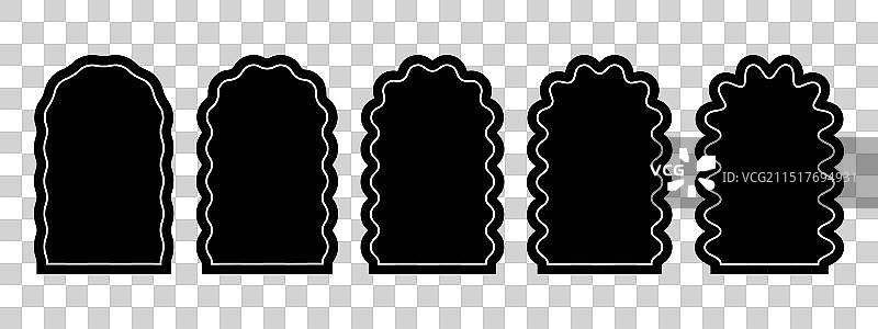 波浪边框拱形图案素材图片素材