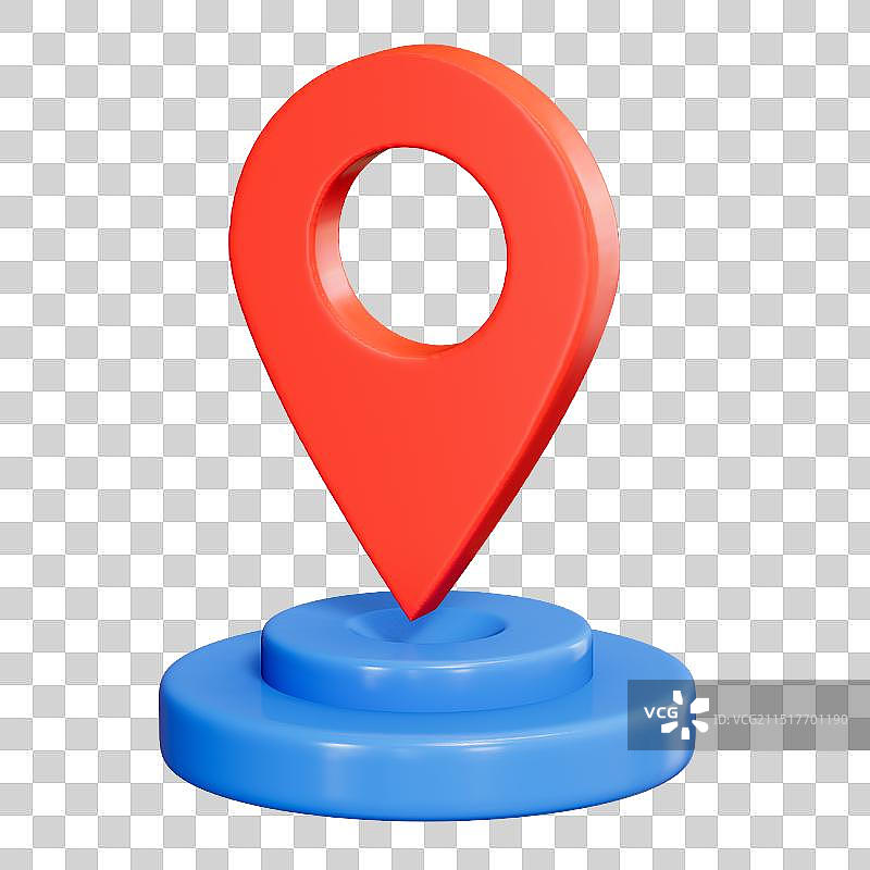 定位图标3D插画元素图片素材