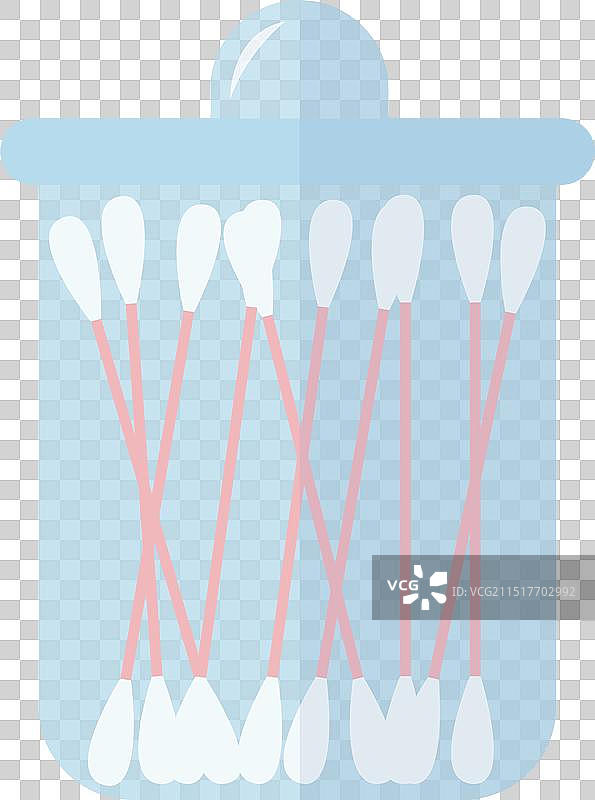 装有棉签的玻璃罐图片素材