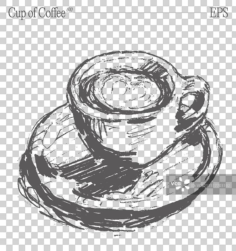 桌子上的咖啡杯图片素材