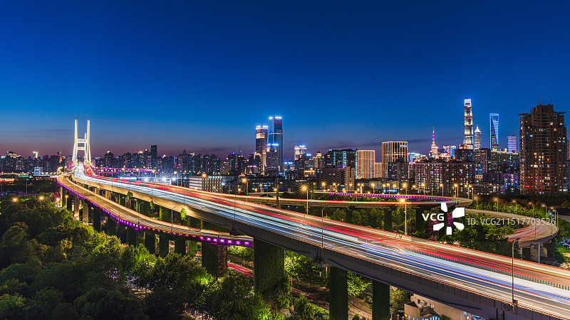 上海南浦大桥夜色图片素材