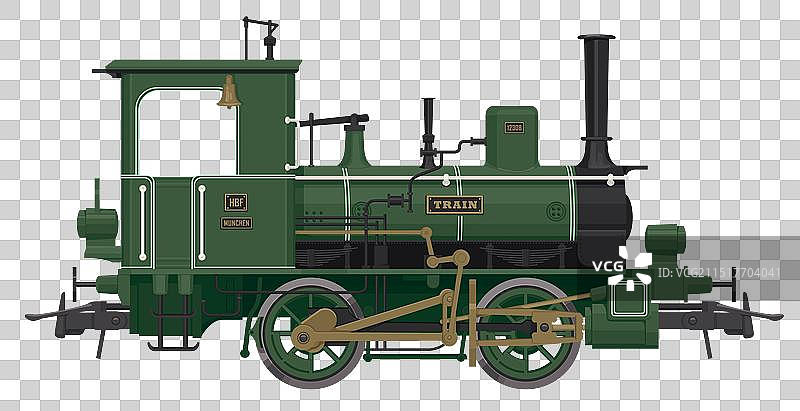 老式铁路蒸汽机车图片素材