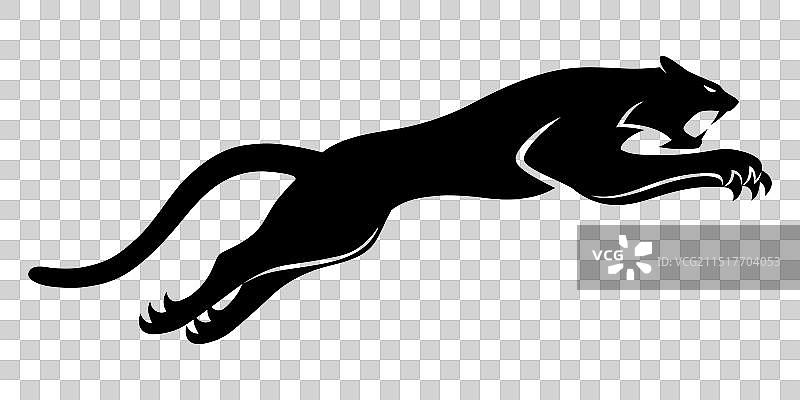 跳跃的动物图标黑豹图片素材