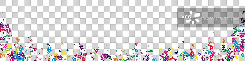 散落的彩色拉丁字母图片素材