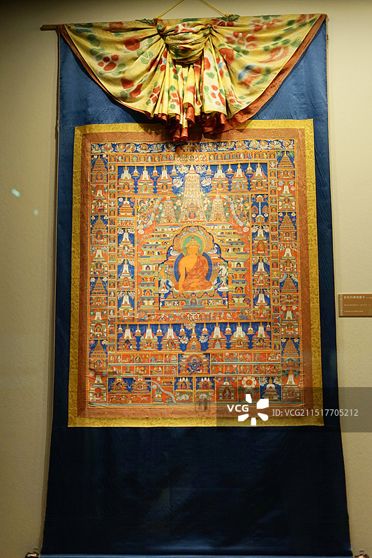 西藏博物馆展示唐卡图片素材