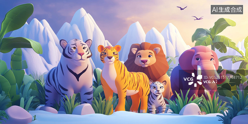 【AI数字艺术】自然界的动物们图片素材