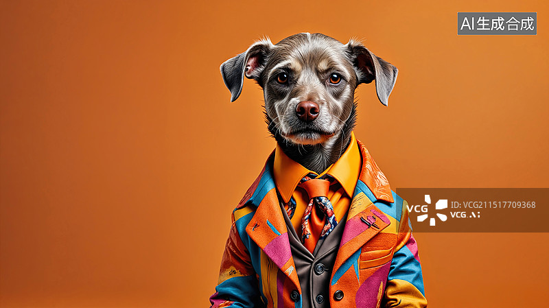 【AI数字艺术】时尚狗狗图片素材