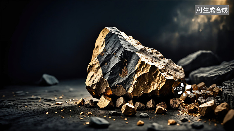 【AI数字艺术】矿石的光辉图片素材