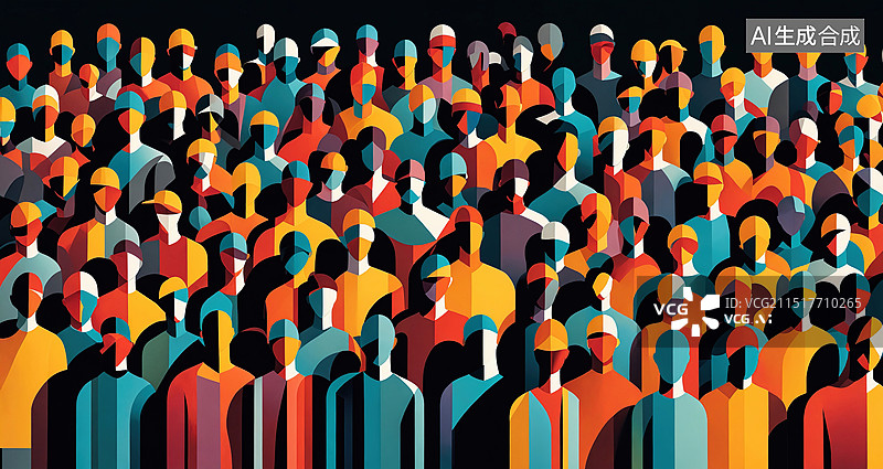 【AI数字艺术】多元人群图景图片素材