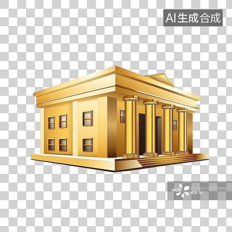 【AI数字艺术】3D金融经济类黄金图标元素免抠素材图片素材