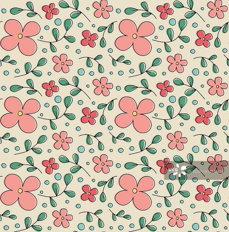 浅色和黑色轮廓的鲜花图片素材