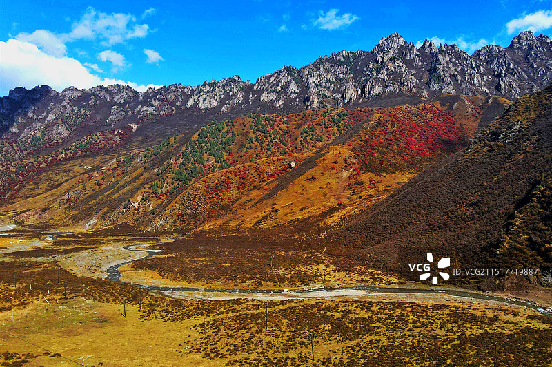 甘肃天祝祁连山区的秋天图片素材