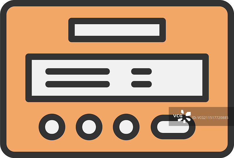 寻呼机线条填充图标设计图片素材