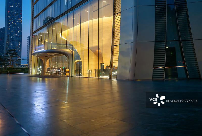 杭州金融区广场夜景图片素材