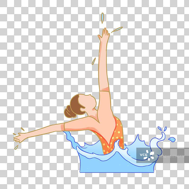 女子花样游泳体育项目图片素材