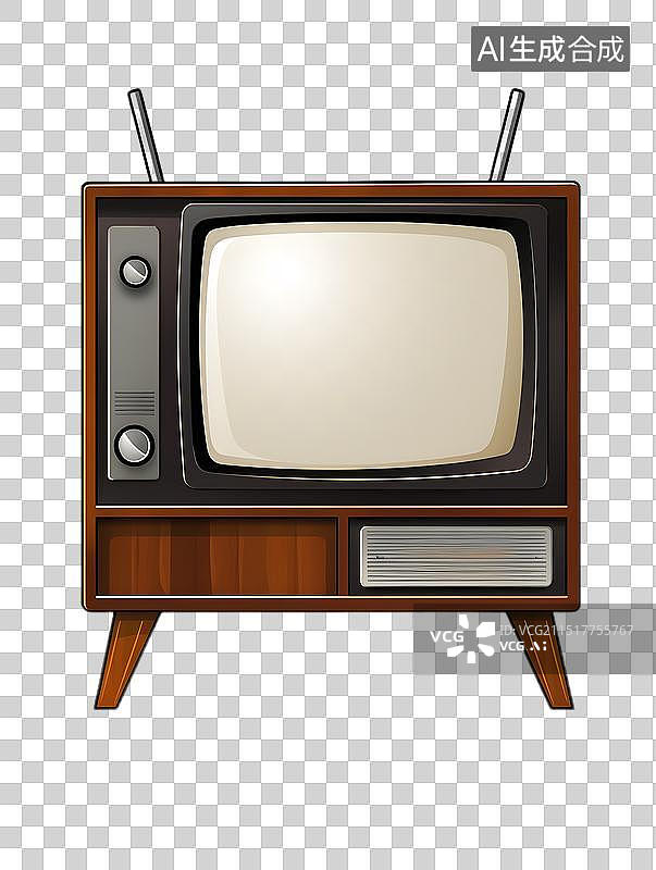 【AI数字艺术】复古电视机图片素材