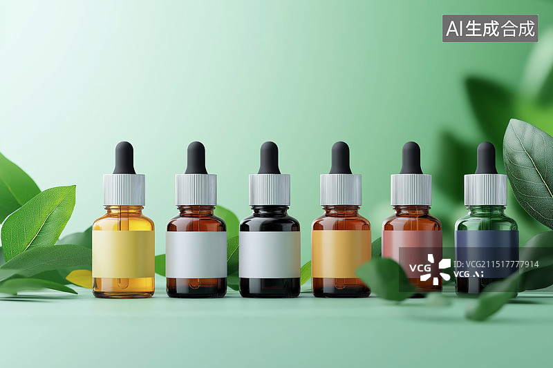 【AI数字艺术】彩色的化妆品护肤品背景图图片素材