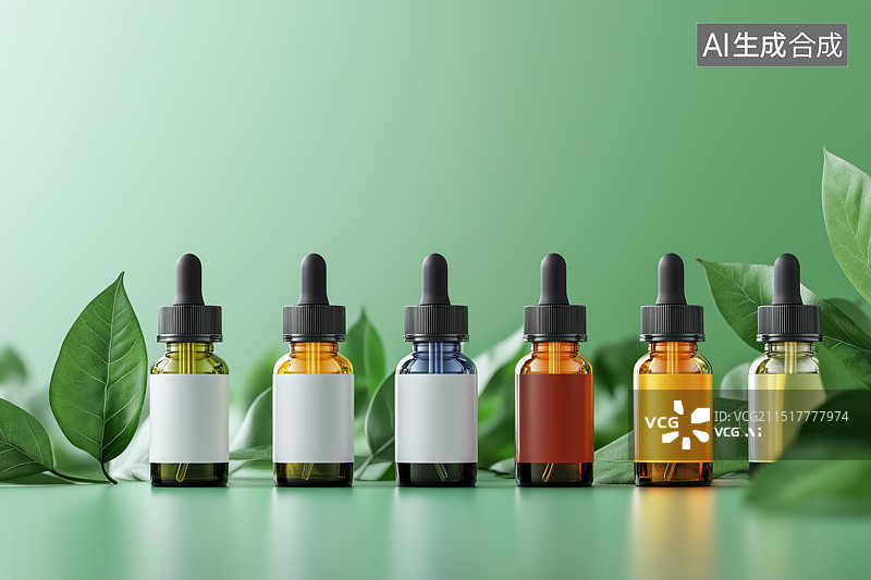 【AI数字艺术】彩色的化妆品护肤品背景图图片素材