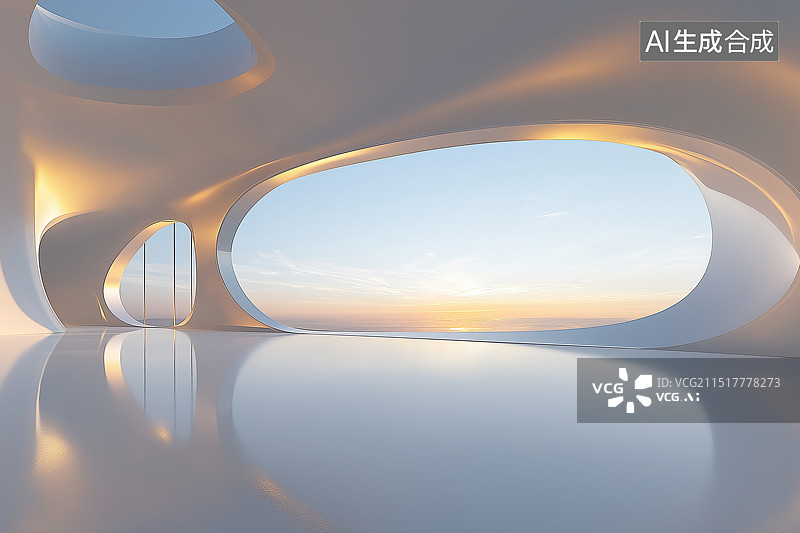 【AI数字艺术】简约风格的室内地面汽车广告背景图图片素材