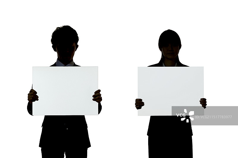 商务人士与板子图片素材