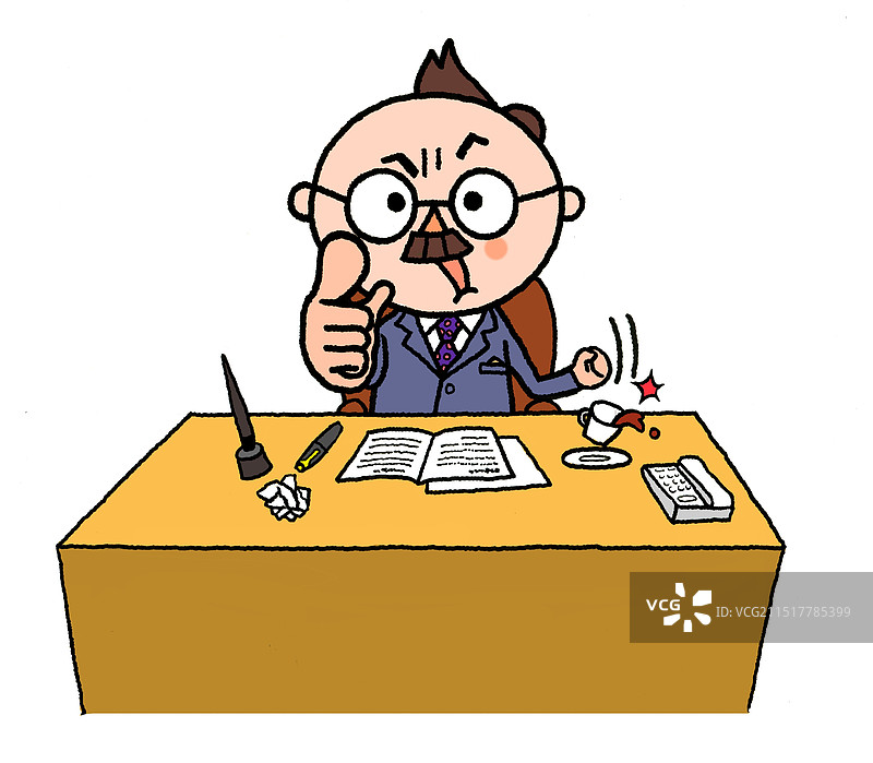 总统和导演的愤怒形象图片素材
