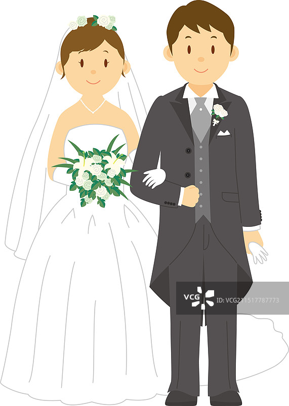 婚礼上的新娘和新郎图片素材