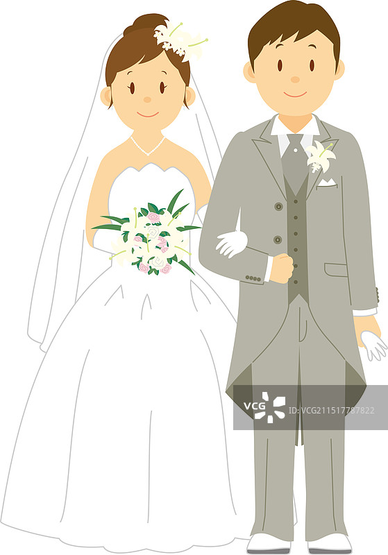 婚礼上的新娘和新郎图片素材