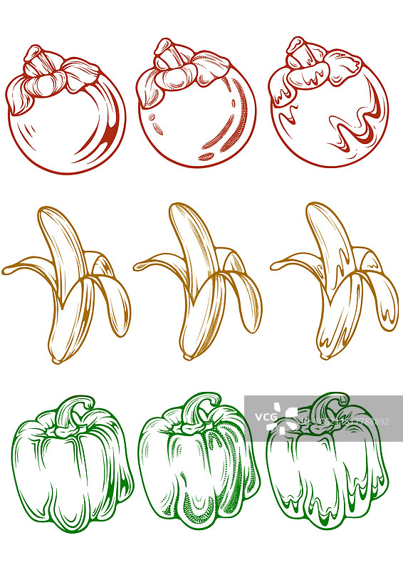 水果线稿图片素材