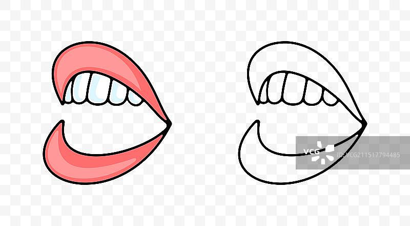 女性的嘴唇和口腔牙齿图片素材