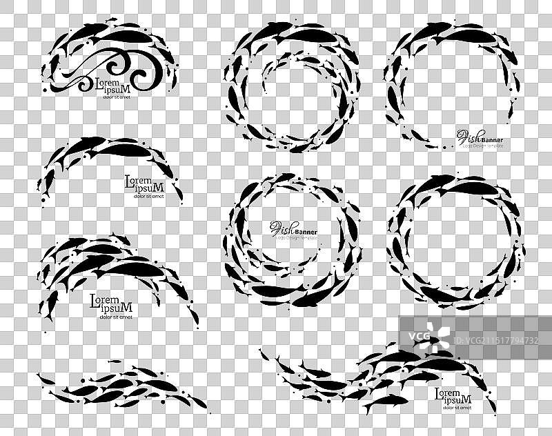 鱼群Logo设计合集图片素材